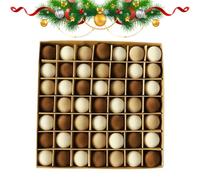 Décorations en velours | 49 pièces pendentifs de Noël verrouillés - Boule de Noël verrouillée | pour amis, collègues, fêtes, lieux de mariage, couronne de porte, fenêtre murale