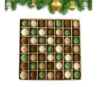Décorations en velours pour sapin de Noël - 49 ampoules incassables | Boules de Noël de 3 cm pour amis, collègues, Nouvel An, vacances d'hiver, mariage, fiançailles, anniversaire, famille B