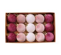 Décorations en velours pour sapin de Noël - Lot de 15 boules de décoration florales, pompons en velours rustique pour la maison, le hallway et l'école, le bureau - Décorations de Noël d'hiver pour