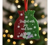 Décorations en verre d'amitié et de joie, décorations à suspendre pour sapin de Noël 2025, décoration flocon de neige, boule de cerf, cadeaux d'anniversaire de remise de diplôme, souvenir d'art