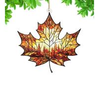 Décorations Et Ornements d'arbre d'automne | Pendentifs en Acrylique 2D en Forme de Feuilles d'Érable,Décoration Attrape-Lumière Feuilles - pour Maison Jardin Intérieur Extérieur Thanksgiving Noël