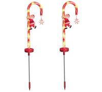 Décorations extérieures de Noël, 2pcs 8 pcs de Canne à Canne Solaire, 28 Pouces décorations Noël à pour Jardin Patio cheminement Jardin