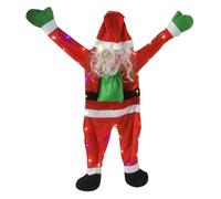 Décorations extérieures de Noël avec lumière LED Suspendu Le Père Noël Doux Soft Flexible Realist Christmas Santa pour la Porte de la Porte d'entrée
