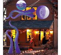 Décorations extérieures gonflables d'Halloween | Tentacles PVC imperméables Blow-Up Octopus | Décor, fournitures d'Halloweens, accent de chantier de vacances, pelouse, fenêtre, porte d'entrée, jardin,