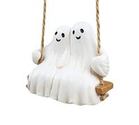 Décorations fantômes - 7,8 x 4,5 cm - Jolie décoration d'Halloween | Paire de statues en résine carines oscillant | Résistant aux agents atmosphériques pour la partie thématique des intérieurs