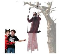 Décorations fantômes - Accessoires de décoration d'Halloween for l'extérieur - Accessoires effrayants avec effets sonores et lumineux for intérieur, extérieur, maison, jardin, porche, fenêtre, mur