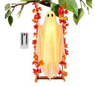 Décorations fantômes d'Halloween amusantes - Télécommande effrayante | Suspendu Esprit Swinging Halloween Décoration Extérieure, Esprit Mignon avec Lumières de Télécommande, Convient pour