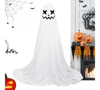 Décorations fantômes éclairées d'Halloween, décorations fantômes d'Halloween,Décoration fantomatique spectrale qui brille dans l'obscurité - Fantômes avec des lumières de corde alimentées par