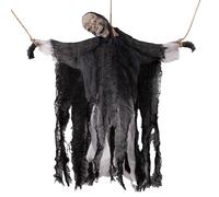 Décorations Fantômes Extérieures | squelette de jardin décoratif à commande vocale | crâne effrayant et fantôme lumineux d'Halloween | Pour Extérieur Jardin Arrière-Cour Patio Maison Porte D'Entrée Po