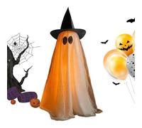 Décorations Fantômes,Fantôme Décoratif Halloween avec Guirlande Lumineuse LED - Figurines Effrayantes pour Jardin Intérieur Salon Chambre Fête
