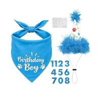 Décorations fête d'anniversaire Chiot | Chapeau De Fête Réutilisable Mignon avec Numéros | Bandana pour Chien | Décoration de Fête en Intérieur Célébration Accessoires Ajustables pour Animaux