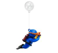 Décorations flottantes pour aquariums, adorable petit aquarium décoration plongeur | Accessoires d'aquarium Playmate de poissons de dessins animés, jouets Betta avec pendentif flottant d'affichage