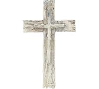 Décorations funéraires Croix polyrésine 12x7cm gris-blanc, résistant aux intempéries, pour urne et tombe, set de 6
