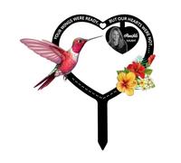 Décorations funéraires personnalisées avec photo pour cour extérieure Décoration de condoléances Vos ailes étaient prêtes mais nos cœurs n'étaient pas personnalisés Piquets métalliques colorés pour