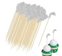 Décorations Gâteau Golf,100 Pièces Décoration Cupcake Sécurisée - Décors Pour Fête Golf,Pour Apéritifs Sandwichs Collations Fête Maison École Maternelle