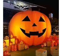 Décorations géantes gonflables en forme de citrouille d'Halloween avec souffleur d'air étanche de 550 W et lumières LED pour un usage commercial, cour, pelouse, fête d'Halloween