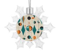 Décorations géométriques en forme de flocon de neige du milieu du siècle, décorations de Noël d'intérieur à suspendre pour sapin de Noël, Nouvel An