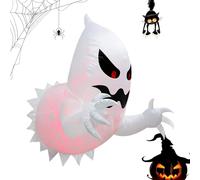 Décorations gonflables d'Halloween pour l'extérieur - Fantôme effrayant qui sort de la fenêtre | Bateaux pneumatiques pour fêtes d'Halloween dans les cours, les jardins et les pelouses, sonde