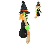 Décorations Halloween Extérieur Gonflable,Décorations Gonflables Sorcière Halloween 1.55m avec Lumières LED Intégrées - Décoration Horreur Extérieur Intérieur Pour Maison Jardin Allée Patio Centre Com