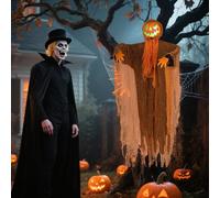 Décorations Halloween Ghosts | Halloween Spooky Pumpkin Decoration Outdoor | Rotation éclairée Ornement de tête de avec son effrayant pour cour de porche de jardin c