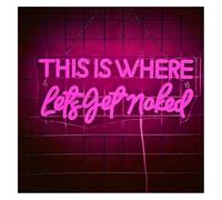 Décorations intérieures au néon C'est ici que nous mettons à nu, enseigne au néon intensité variable 42 cm x 19