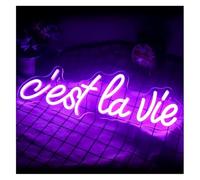 Décorations intérieures au néon D'Ambiance Apaisante Lampe Enseignes Au Néon C'est La Vie pour Décoration Murale Lumières avec Lettres Alimentées par