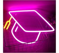 Décorations intérieures au néon Enseigne lumineuse LED en acrylique représentant un chapeau célibataire garçon/jeune fille décorer une chambre d'anniversaire