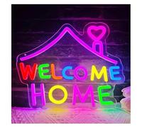Décorations intérieures au néon Enseigne lumineuse néon de bienvenue à intensité variable pour la décoration votre entrée maison ou jardin personnalisée