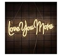 Décorations intérieures au néon « Je t'aime pour plus » : enseigne lumineuse LED néon décorative pour mariage, fête ou anniversaire