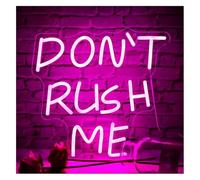 Décorations intérieures au néon Ne me pressez pas pour les enseignes lumineuses au néon, lettres adaptées à la décoration murale et vitrée