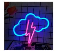 Décorations intérieures au néon Orage - Enseigne lumineuse néon Nuage d'orage pour chambre d'enfant, à coucher, salle de jeux, bar, maison vacances(B)