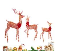 Décorations Lumineuses de Renne de Noël Figurine de cerf décorative | Renne de Noël avec lumières pour Maison Chambre Cour Jardin Intérieur Terrasse