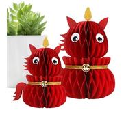 Décorations Lunar Nouvel An 2026 Horse | Auspicious Nouvel An Table Centerpiece,Paper 3D Horse Versatile Seasonal Décor | Pour Maison Party Étagère Manteau Entrance TV Cabinet