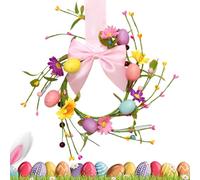 Décorations Mini Couronnes De Pâques | Couronne Artificielle De Pâques À Œufs Et Nœud,Décoration pour Portes de Placard | pour Propriétaires de Maison de Campagne Citadins Résidents