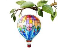 Décorations Montgolfière, Ornements Fenêtre Montgolfières Colorés 2D, Décoration Charmante Imperméable pour Intérieur et Extérieur Balcon Porche Jardin Patio Mur Fenêtre Porte Anniversaire