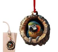 Décorations murales animales, décorations de Noël en acrylique réalistes 2D, pendentif décoratif de vacances, décoration d'intérieur mignonne pour sacs, téléphones portables