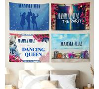 Décorations murales avec drapeau du film Mamma Mia, décoration de maison adaptée aux salons, chambres à coucher, dortoirs, fêtes et vacances 2