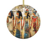 Décorations murales en céramique à suspendre en forme de femme en Égypte ancienne avec cordes suspendues