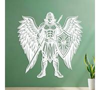 Décorations murales en vinyle archange saint Michel 35x35.1cm Auto-adhésif Blanc