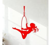 Décorations murales en vinyle Danseuse acrobatique de cirque, attrait pour une femme 35x44.3cm Peinture murale artistique Rouge