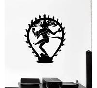 Décorations murales religieuses hindoues, décoration d'intérieur, silhouette Shiva, décorations murales en vinyle Dieu pour chambre à coucher