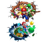Décorations Murales Super Mario Sticker Mural Mario Mario Décoration Murale Porte Mario Sticker Mural Super Mario Bros Muraux pour Chambres pour Enfants