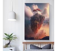 Décorations murales The_Floating_Castle pour chambres, cadeaux, salle de bain, cuisine, bureau, grande toile pour salon, 30 x 45 cm