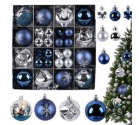 Décorations Noël 44 Boules Décorations Suspendues Style Patiné | Ornements et Décorations pour Sapin de Noël Pour Mariage Fête Anniversaire Cheminée Escalier Balcon Jardin Fenêtre UN