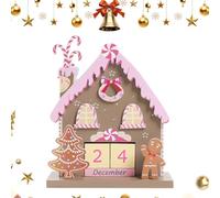Décorations Noël Compte à Rebours pour Intérieur Panneau Décoratif en Bois | Décompte Noël à poser Pour intérieur, tables, étagères, dortoirs étudiants, hôtels, dessus de