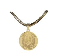 Decorations Nouveau 2026 Archange Saint Barbara Priez pour Nous Femmes Hommes Or Couleur en Acier Inoxydable Amulete médaille Bijoux Colares N3017 Accessoires DE Mode Cared Cadeau Beautiful