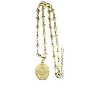 Decorations Nouveau 2026 Unisexe en Acier Inoxydable Vierge Marie Prayer pour Femmes Hommes Couleur Or Notre-Dame de Guadalupe Holy Cross Chain Decoration Bijoux Luxury avec Vous Les découvertes