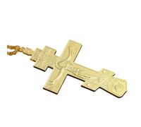 Decorations Nouveau 2026 Unisexe orthodoxe Jésus Croix Crucifix Gold plaqué Pectoral Pendant pour prêtre évêque Religion Décoration Bijoux Luxury avec Vous Accessoires Femmes Hommes Tendance