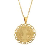 Decorations Nouveau Unisexe Barbe Catholic Patron Saint Benoît Sainte Médaille Couleur Pendant S pour Badge bénédictin 015521 BIJELLIE Fashion Accessoires TRENDIES CRÉATIVE Femmes Hommes Beautiful
