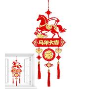 Décorations Nouvel an Chinois,Cheval,Décoration Équine à Franges | pour Porte Mur Décoration Bénédiction Maison Célébration